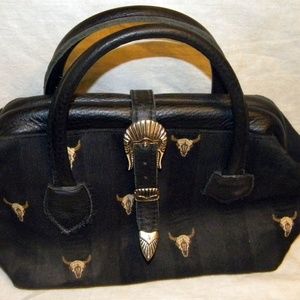 vintage canvas bag purse tote no ID 10x5x6